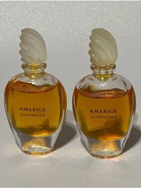 2 (TWO) AMARIGE by GIVENCHY Original Mini Splash Parfum Travel France